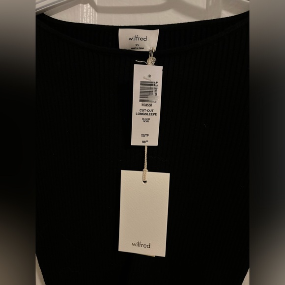 Wilfred Cut-Out Knit Longsleeve Mini Dress - Size XS - Picture 3 of 6